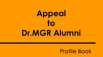 Appeal to Dr.MGR Alumni