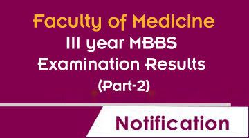 III year MBBS Examination Results (Part-2)
